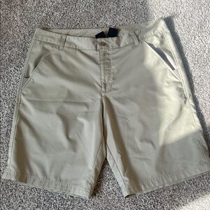 Fila Tan Flat Front Shorts Lightweight Casual